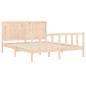 vidaXL Estructura de cama con cabecero madera maciza 160x200 cm vidaXL Estructura de cama con cabecero madera maciza 160x200 cm
