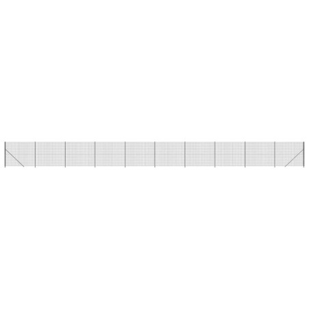 vidaXL Cerca de alambre con brida gris antracita 2x25 m