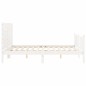 vidaXL Estructura de cama con cabecero madera maciza blanco 160x200 cm vidaXL Estructura de cama con cabecero madera maciza blanco 160x200 cm