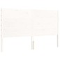 vidaXL Estructura de cama con cabecero madera maciza blanco 160x200 cm vidaXL Estructura de cama con cabecero madera maciza blanco 160x200 cm