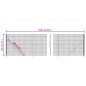 vidaXL Cerca de alambre con brida gris antracita 2x25 m vidaXL Cerca de alambre con brida gris antracita 2x25 m