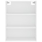 vidaXL Aparador alto madera contrachapada blanco 69,5x34x180 cm