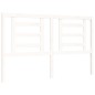 vidaXL Estructura de cama matrimonio con cabecero madera maciza blanco vidaXL Estructura de cama matrimonio con cabecero madera maciza blanco
