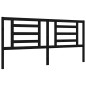 vidaXL Estructura cama de matrimonio con cabecero madera maciza negro vidaXL Estructura cama de matrimonio con cabecero madera maciza negro