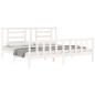 vidaXL Estructura de cama con cabecero madera maciza blanco 200x200 cm vidaXL Estructura de cama con cabecero madera maciza blanco 200x200 cm