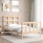 vidaXL Estructura de cama con cabecero madera maciza 100x200 cm