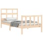 vidaXL Estructura de cama con cabecero madera maciza 100x200 cm