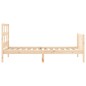 vidaXL Estructura de cama con cabecero madera maciza 100x200 cm