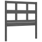 vidaXL Estructura de cama con cabecero madera maciza gris 100x200 cm vidaXL Estructura de cama con cabecero madera maciza gris 100x200 cm