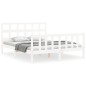 vidaXL Estructura de cama matrimonio con cabecero madera maciza blanco vidaXL Estructura de cama matrimonio con cabecero madera maciza blanco