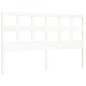 vidaXL Estructura de cama matrimonio con cabecero madera maciza blanco vidaXL Estructura de cama matrimonio con cabecero madera maciza blanco