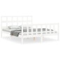 vidaXL Estructura de cama con cabecero madera maciza blanco 160x200 cm vidaXL Estructura de cama con cabecero madera maciza blanco 160x200 cm
