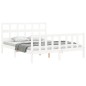 vidaXL Estructura de cama con cabecero madera maciza blanco 160x200 cm vidaXL Estructura de cama con cabecero madera maciza blanco 160x200 cm
