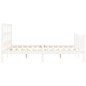 vidaXL Estructura de cama con cabecero madera maciza blanco 160x200 cm vidaXL Estructura de cama con cabecero madera maciza blanco 160x200 cm