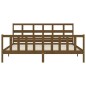 vidaXL Estructura cama y cabecero madera maciza marrón miel 200x200 cm