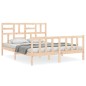 vidaXL Estructura de cama de matrimonio con cabecero madera maciza vidaXL Estructura de cama de matrimonio con cabecero madera maciza