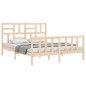 vidaXL Estructura de cama de matrimonio con cabecero madera maciza vidaXL Estructura de cama de matrimonio con cabecero madera maciza