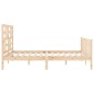 vidaXL Estructura de cama de matrimonio con cabecero madera maciza vidaXL Estructura de cama de matrimonio con cabecero madera maciza