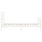 vidaXL Estructura de cama con cabecero madera maciza blanco 90x200 cm vidaXL Estructura de cama con cabecero madera maciza blanco 90x200 cm