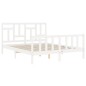 vidaXL Estructura de cama con cabecero madera maciza blanco 160x200 cm vidaXL Estructura de cama con cabecero madera maciza blanco 160x200 cm