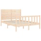 vidaXL Estructura de cama con cabecero madera maciza 140x190 cm vidaXL Estructura de cama con cabecero madera maciza 140x190 cm
