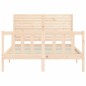 vidaXL Estructura de cama con cabecero madera maciza 140x190 cm vidaXL Estructura de cama con cabecero madera maciza 140x190 cm