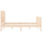 vidaXL Estructura de cama con cabecero madera maciza 140x190 cm vidaXL Estructura de cama con cabecero madera maciza 140x190 cm