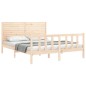 vidaXL Estructura de cama con cabecero madera maciza 160x200 cm vidaXL Estructura de cama con cabecero madera maciza 160x200 cm