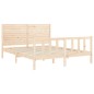 vidaXL Estructura de cama con cabecero madera maciza 160x200 cm vidaXL Estructura de cama con cabecero madera maciza 160x200 cm