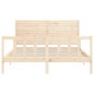 vidaXL Estructura de cama con cabecero madera maciza 160x200 cm vidaXL Estructura de cama con cabecero madera maciza 160x200 cm