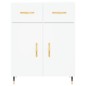 vidaXL Aparador alto madera contrachapada blanco 69,5x34x180 cm