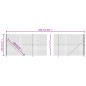 vidaXL Cerca de alambre con brida gris antracita 2,2x25 m vidaXL Cerca de alambre con brida gris antracita 2,2x25 m