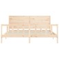 vidaXL Estructura de cama de matrimonio con cabecero madera maciza