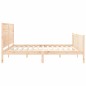 vidaXL Estructura de cama de matrimonio con cabecero madera maciza