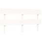 vidaXL Estructura de cama matrimonio con cabecero madera maciza blanco vidaXL Estructura de cama matrimonio con cabecero madera maciza blanco