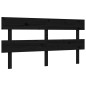 vidaXL Estructura cama de matrimonio con cabecero madera maciza negro vidaXL Estructura cama de matrimonio con cabecero madera maciza negro