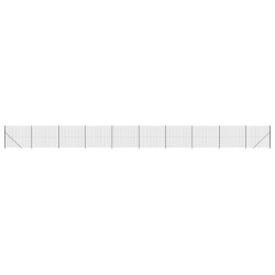 vidaXL Cerca de alambre con brida gris antracita 1,6x25 m