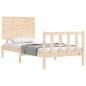 vidaXL Estructura de cama con cabecero madera maciza vidaXL Estructura de cama con cabecero madera maciza