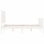 vidaXL Estructura cama de matrimonio con cabecero madera maciza blanco vidaXL Estructura cama de matrimonio con cabecero madera maciza blanco