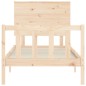 vidaXL Estructura de cama con cabecero madera maciza 100x200 cm