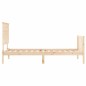 vidaXL Estructura de cama con cabecero madera maciza 100x200 cm