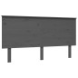 vidaXL Estructura de cama matrimonio con cabecero madera maciza gris vidaXL Estructura de cama matrimonio con cabecero madera maciza gris