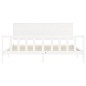 vidaXL Estructura cama de matrimonio con cabecero madera maciza blanco vidaXL Estructura cama de matrimonio con cabecero madera maciza blanco