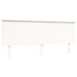 vidaXL Estructura cama de matrimonio con cabecero madera maciza blanco vidaXL Estructura cama de matrimonio con cabecero madera maciza blanco