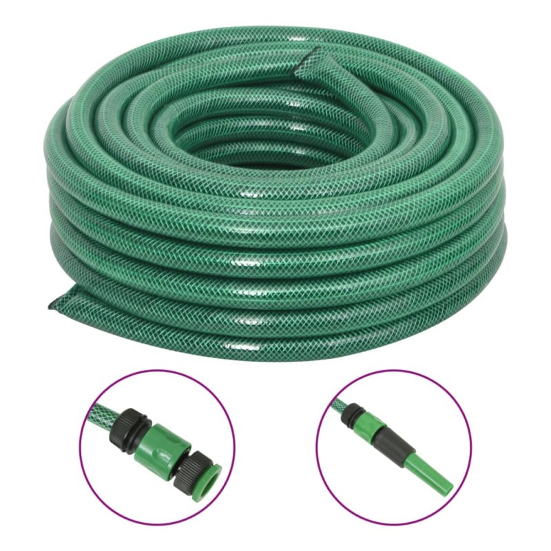 vidaXL Manguera de jardín con accesorios PVC verde 23,5 mm 20 m vidaXL Manguera de jardín con accesorios PVC verde 23,5 mm 20 m