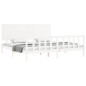 vidaXL Estructura de cama con cabecero madera maciza blanco 200x200 cm vidaXL Estructura de cama con cabecero madera maciza blanco 200x200 cm