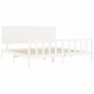 vidaXL Estructura de cama con cabecero madera maciza blanco 200x200 cm vidaXL Estructura de cama con cabecero madera maciza blanco 200x200 cm