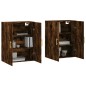 vidaXL Armarios de pared 2 unidades roble ahumado 69,5x34x90 cm vidaXL Armarios de pared 2 unidades roble ahumado 69,5x34x90 cm