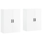 vidaXL Armario de pared 2 unidades blanco brillante 69,5x34x90 cm vidaXL Armario de pared 2 unidades blanco brillante 69,5x34x90 cm