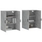 vidaXL Armario de pared 2 unidades gris hormigón 69,5x34x90 cm vidaXL Armario de pared 2 unidades gris hormigón 69,5x34x90 cm